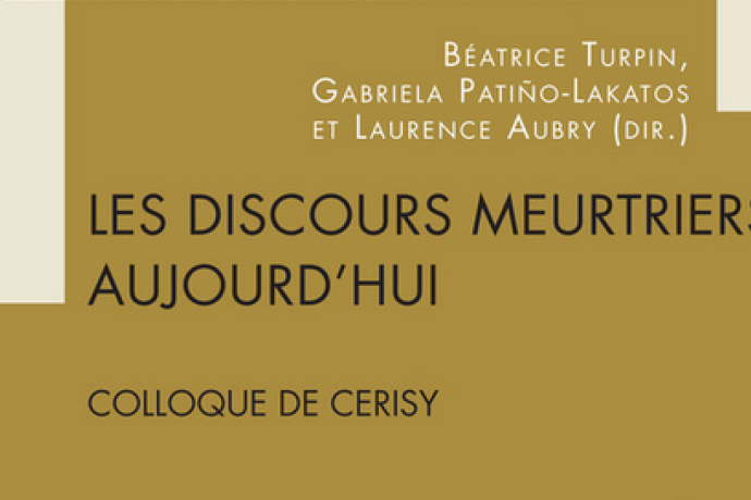 Parution de l'ouvrage collectif "Les discours meurtriers aujourd'hui" chez Peter Lang, codirigé par Gabriela Patino-Lakatos et rédigé par plusieurs anciens fellows de l'IEA de Nantes. Parution de l'ouvrage collectif "Les discours meurtriers aujourd'hui" chez Peter Lang, codirigé par Gabriela Patino-Lakatos et rédigé par plusieurs anciens fellows de l'IEA de Nantes.